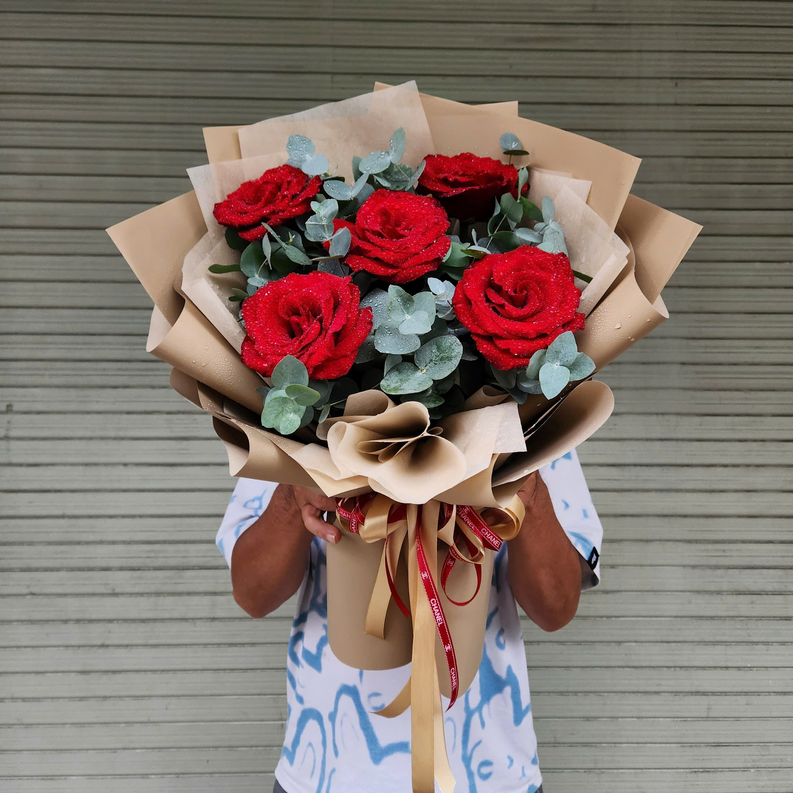 Bó Hoa Hồng Đỏ Đơn Giản