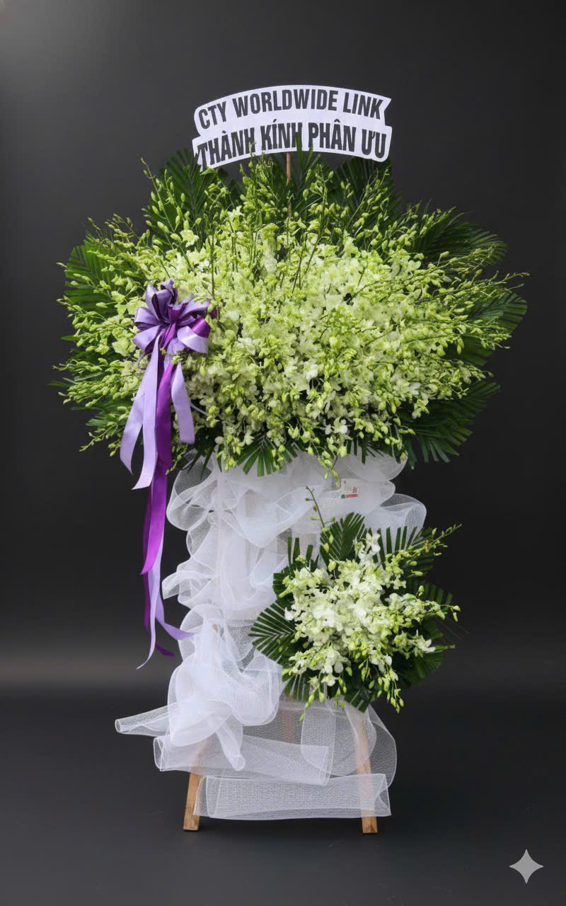 Kệ hoa viếng đám tang sang trọng tại TPHCM