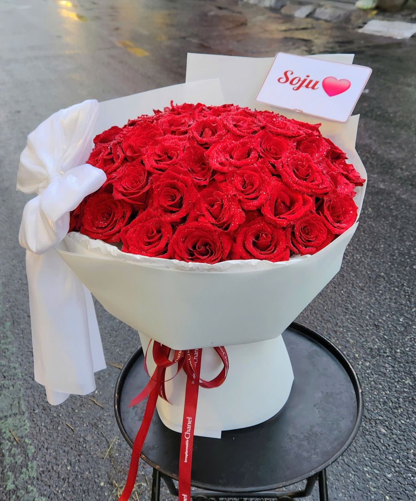 bó hoa hồng đỏ 50 bông 