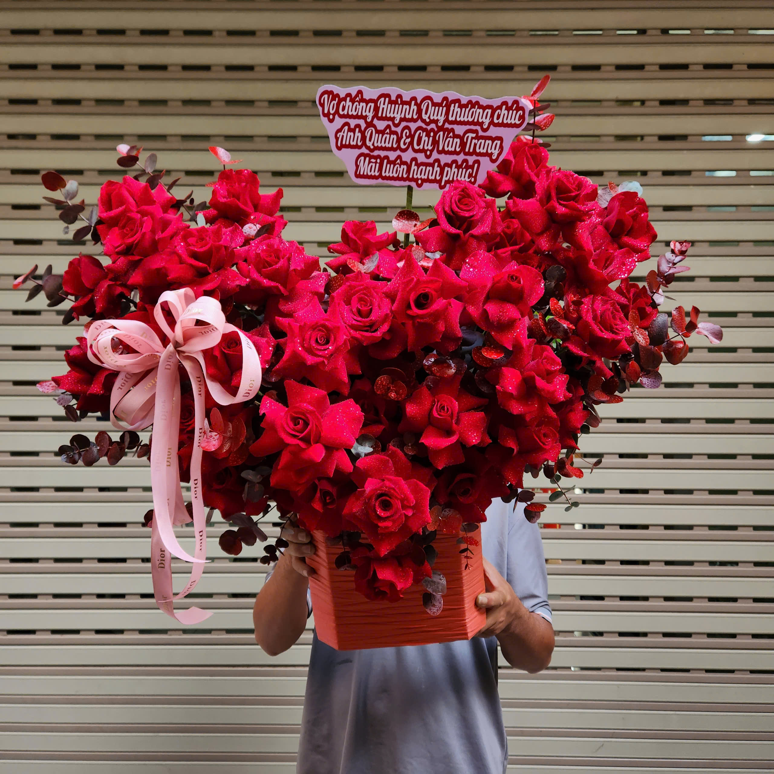 Bình hoa chúc mừng khai trương Đại Cát thiết kế đẹp