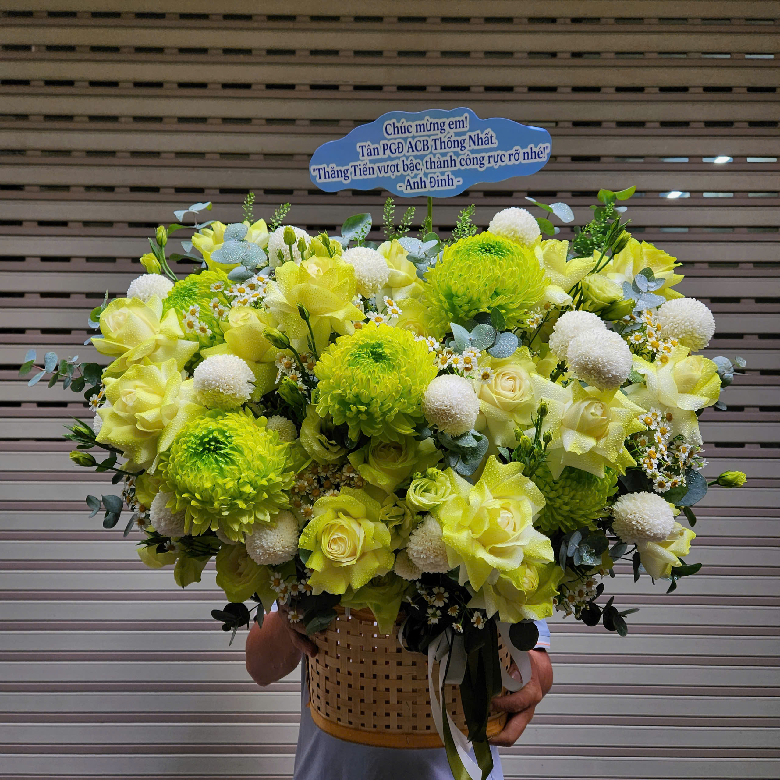 Lẵng Hoa Xanh Cao Cấp TPHCM – Thiết Kế Đẹp, Giao Nhanh