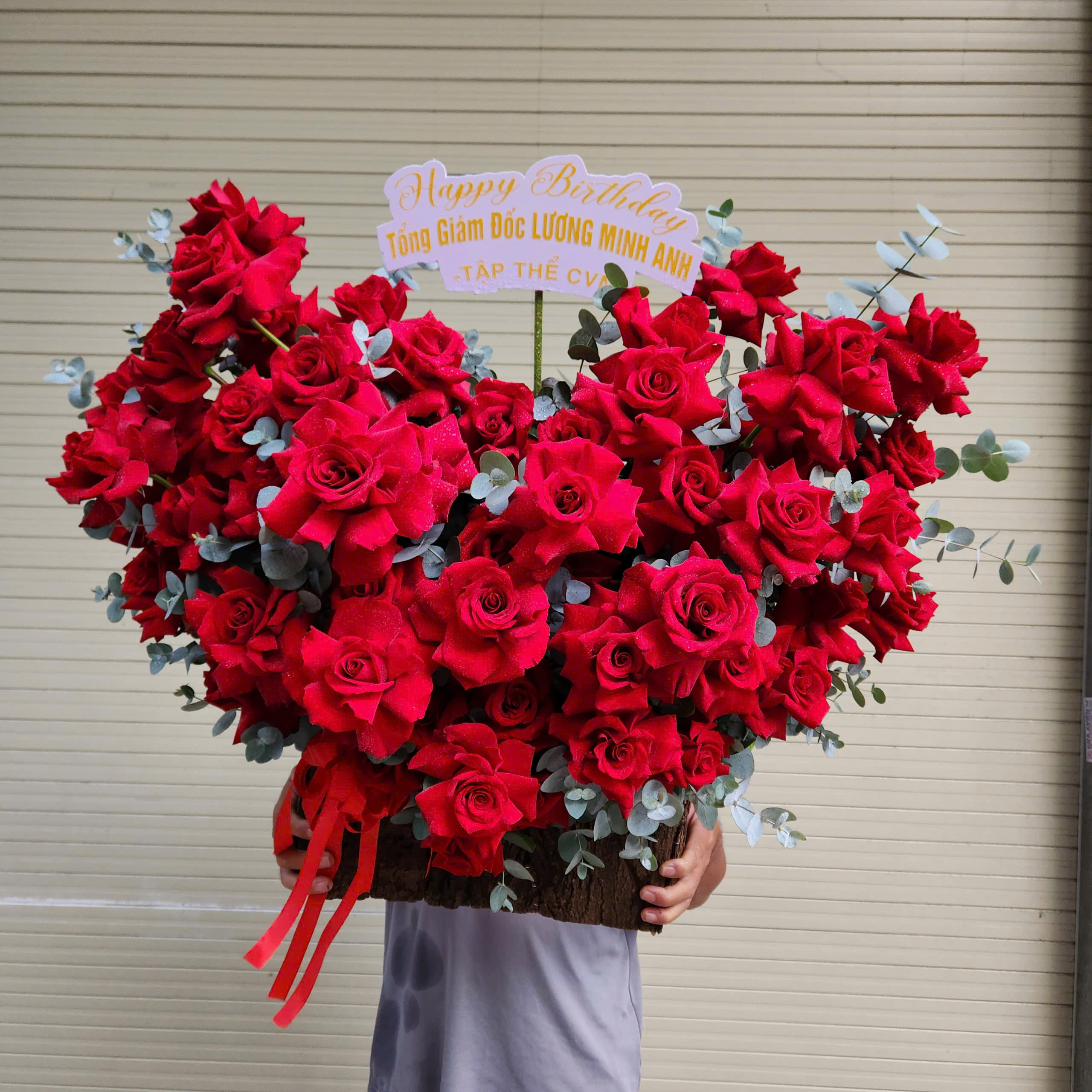 giỏ hoa khai trương giá rẻ