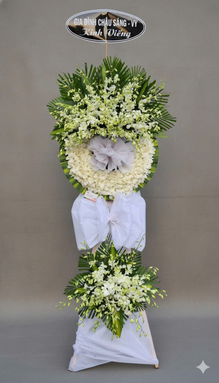 vòng hoa chia buồn giao nhanh quận 3