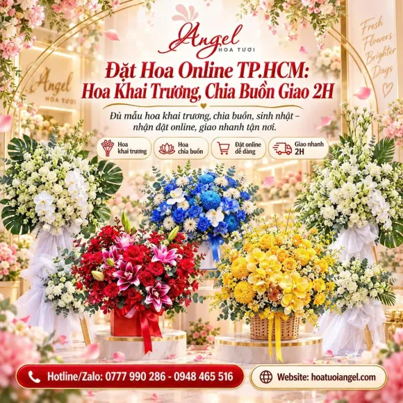 Đặt Hoa Online TP.HCM: Hoa Khai Trương, Chia Buồn Giao 2H | Hoa Angel