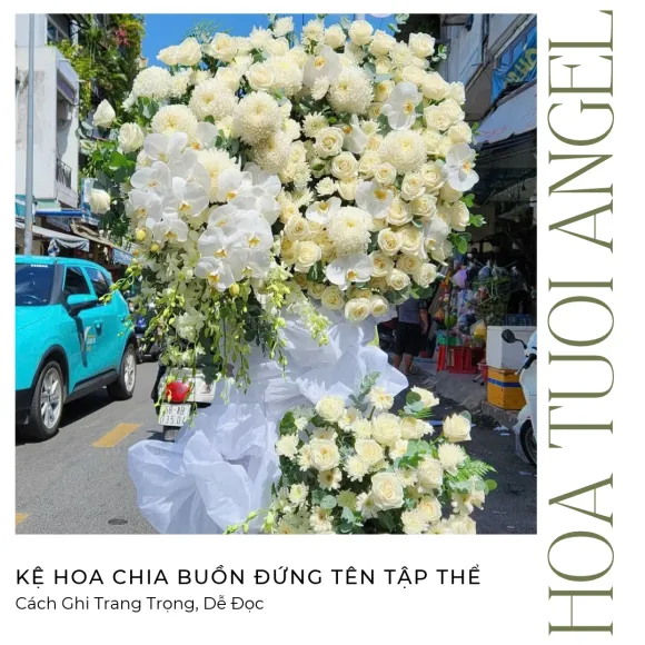 Kệ Hoa Chia Buồn Đứng Tên Tập Thể: Cách Ghi Trang Trọng, Dễ Đọc