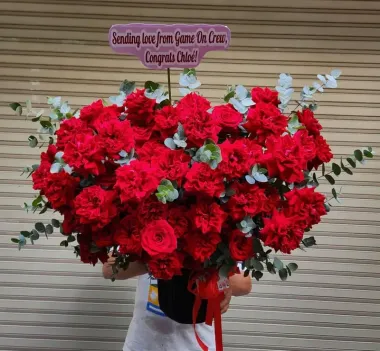 Giỏ Hoa Hồng Đỏ Tặng Khai Trương Sang Trọng TP.HCM | Hoa Tươi Angel 