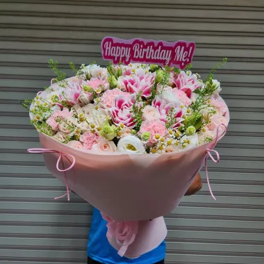 Bó Hoa Ly Kép Mix Hoa Hồng Kem Sang Trọng | Giao Nhanh TP.HCM