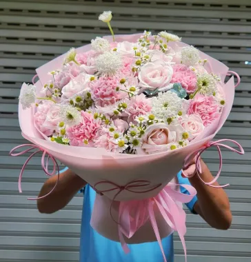 Bó Hoa Sinh Nhật Màu Hồng Đẹp | Hoa Tươi Angel