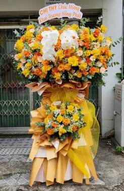Lẵng Hoa Chúc Mừng Đại Hội Sang Trọng – Giao Hoa Nhanh TPHCM