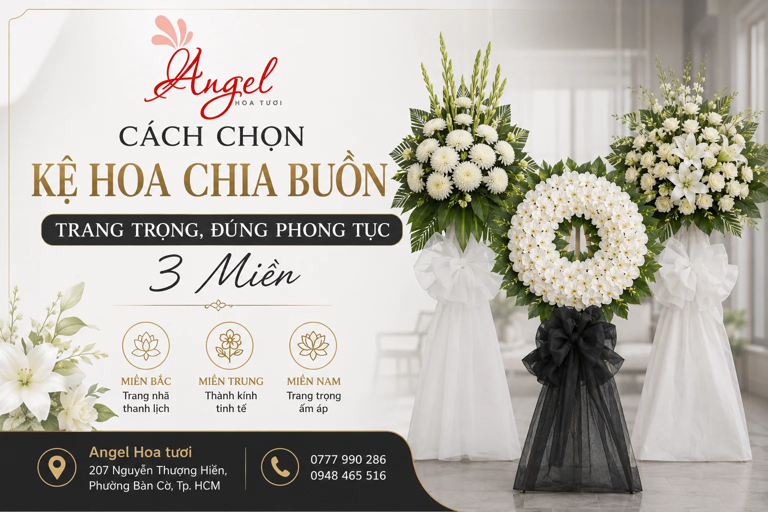 c&aacute;ch chọn kệ hoa chia buồn