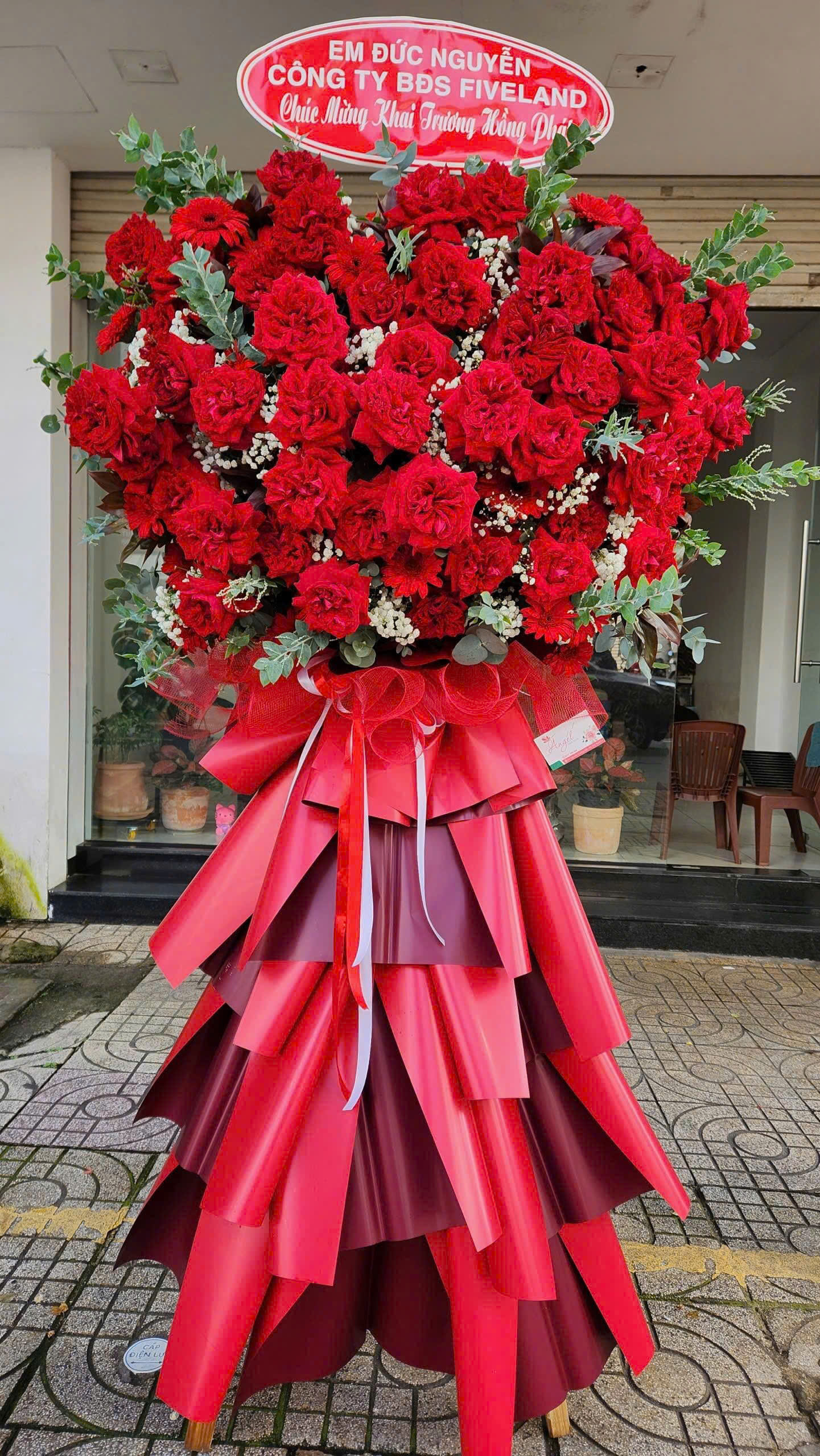 Lẵng hoa khai trương giá rẻ 