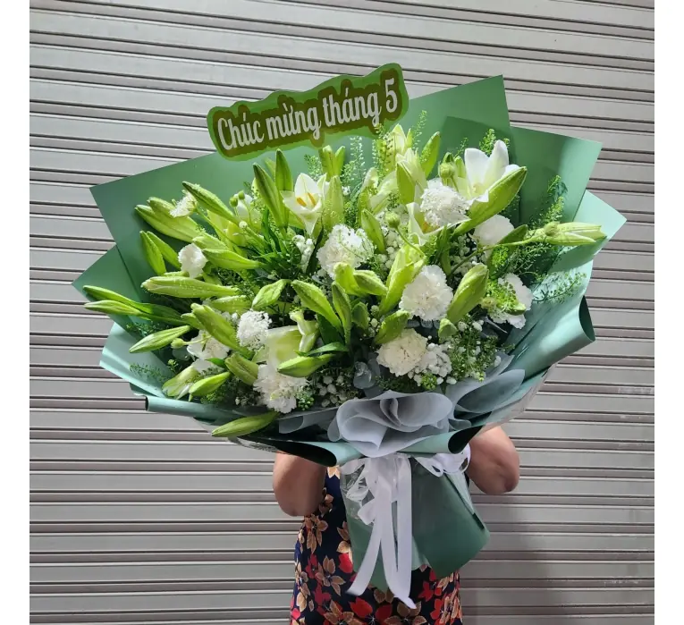 Bó Hoa Tone Xanh Lá