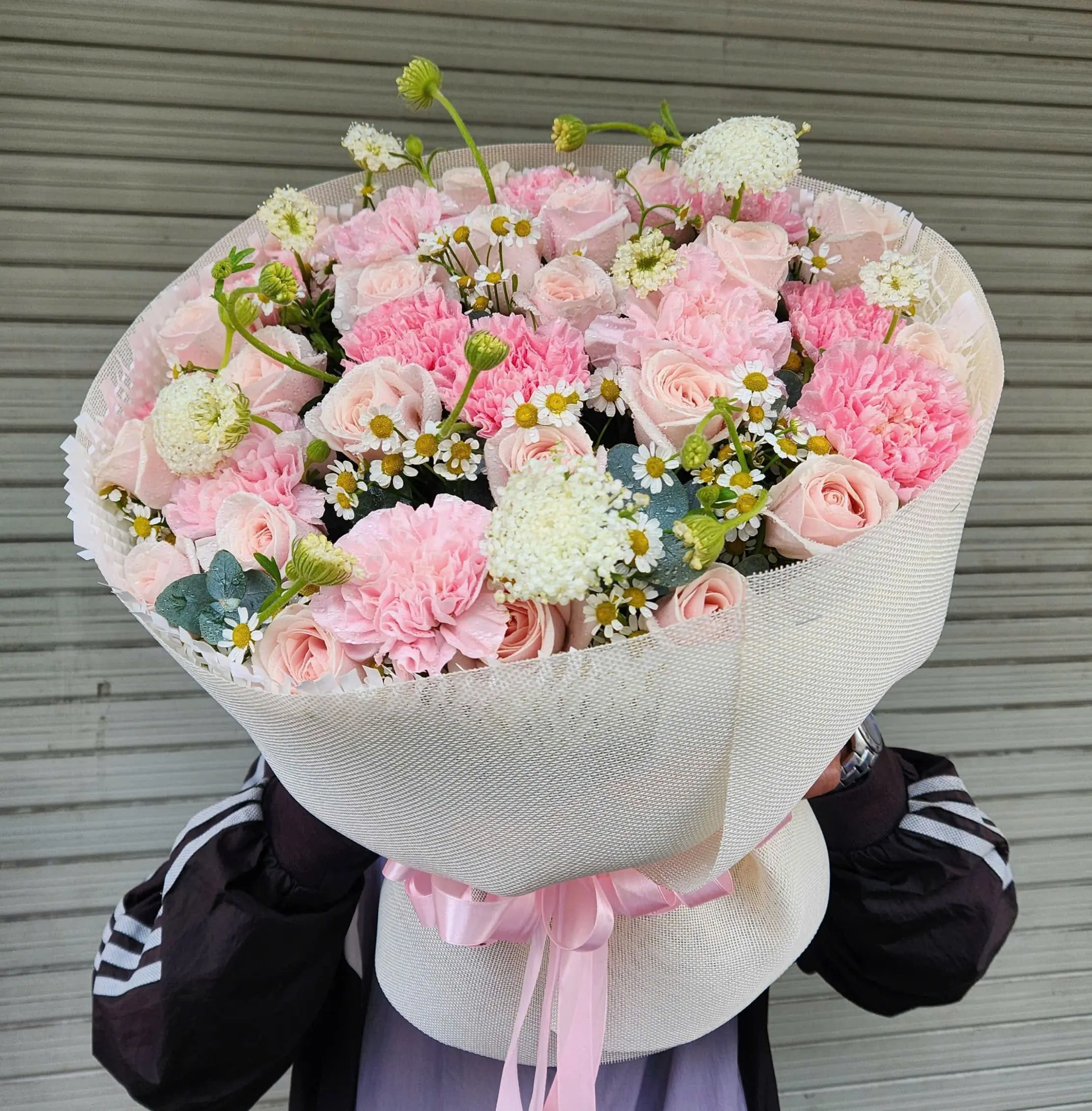 B&oacute; Hoa Sinh Nhật Tone Hồng Pastel