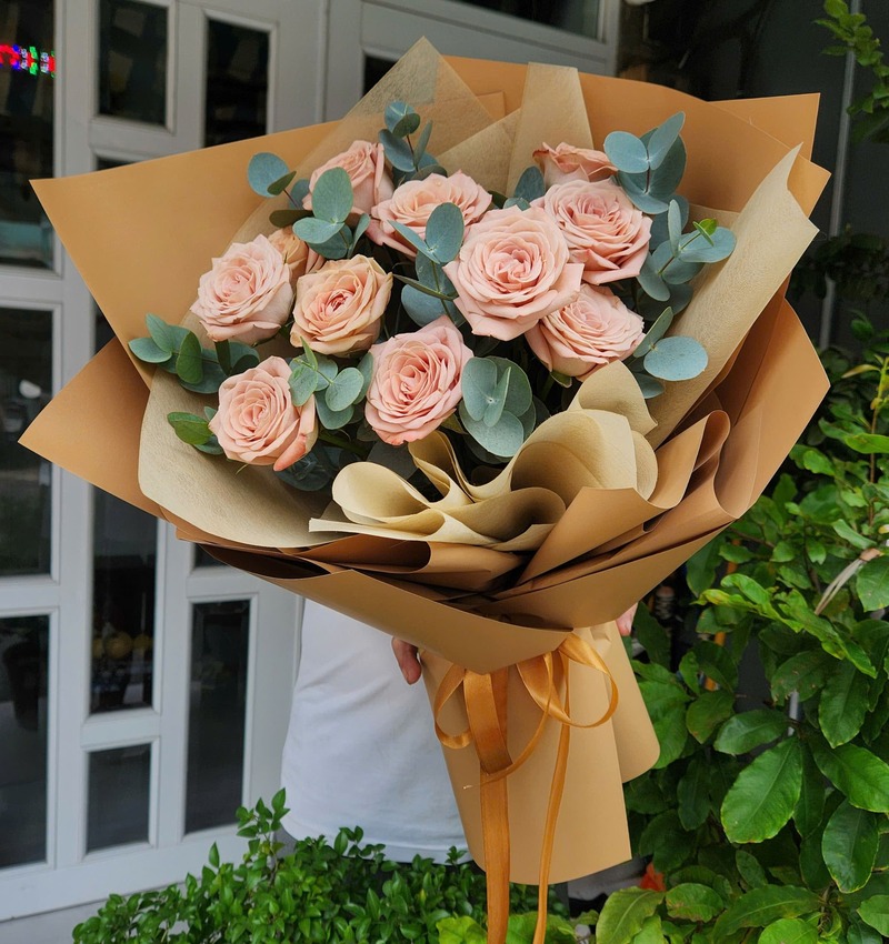 B&oacute; Hoa Hồng Capuchino 
