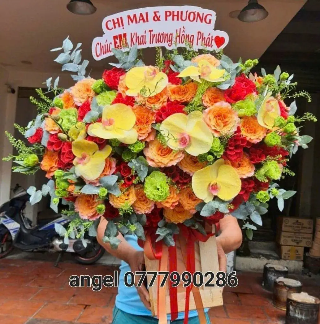 Lẵng Hoa Khai Trương Phường B&agrave;n Cờ 