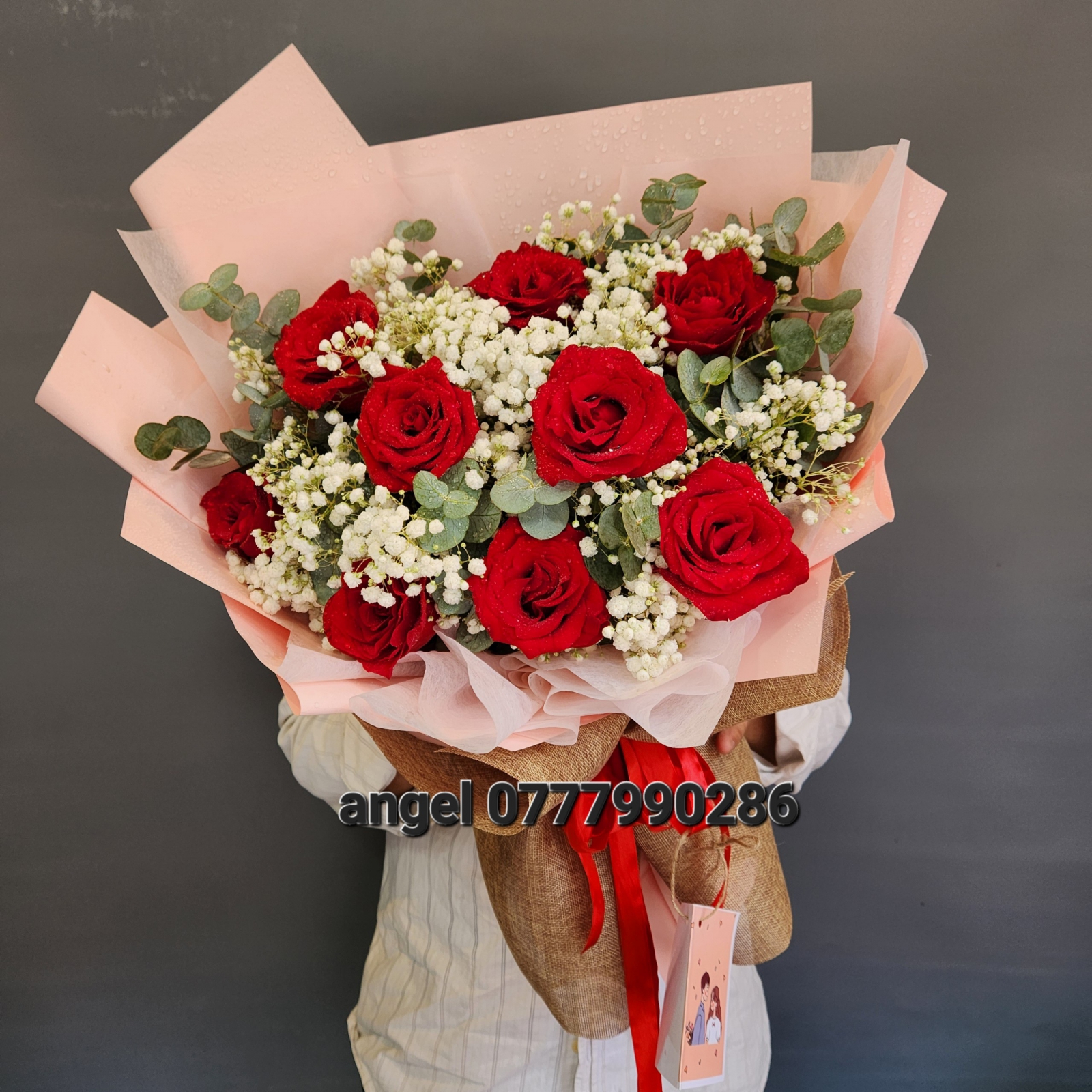 Bó Hoa Hồng Đỏ 9 Bông 
