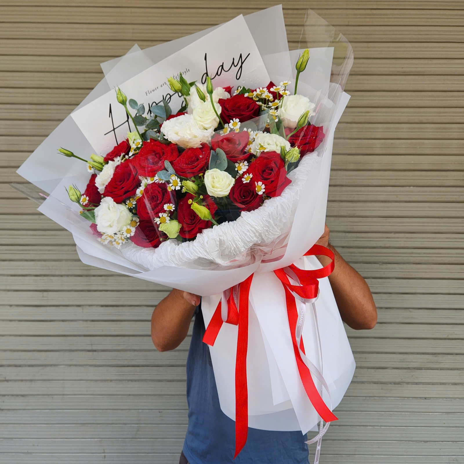 bình hoa tulip hồng