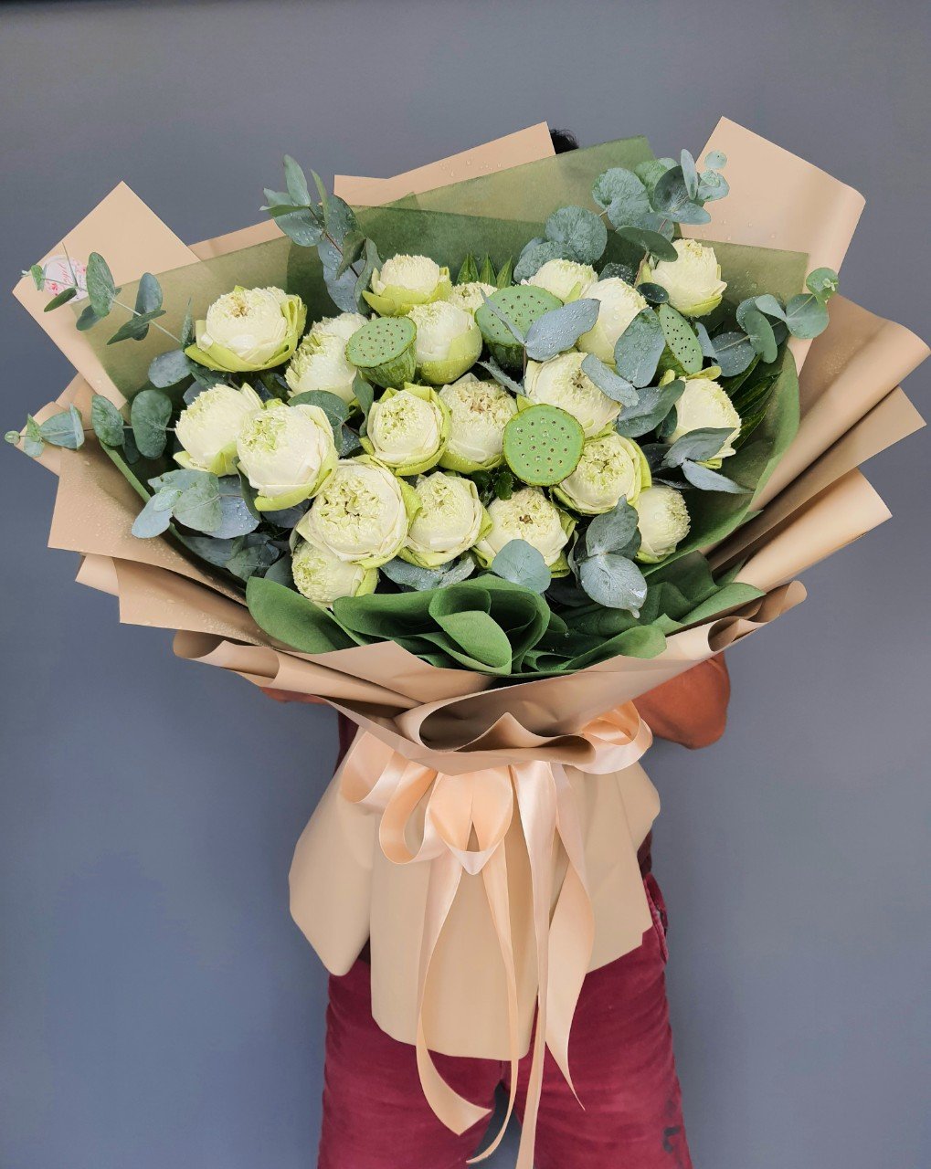 BÓ HOA SEN TRẮNG ĐẸP NHẤT