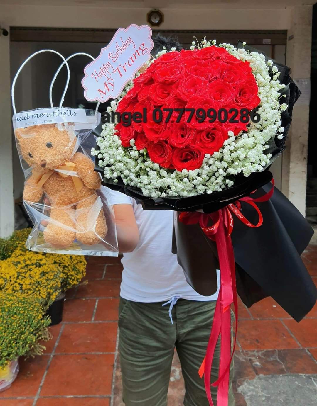  Combo Bó Hoa + Gấu Bông Cho Valentine
