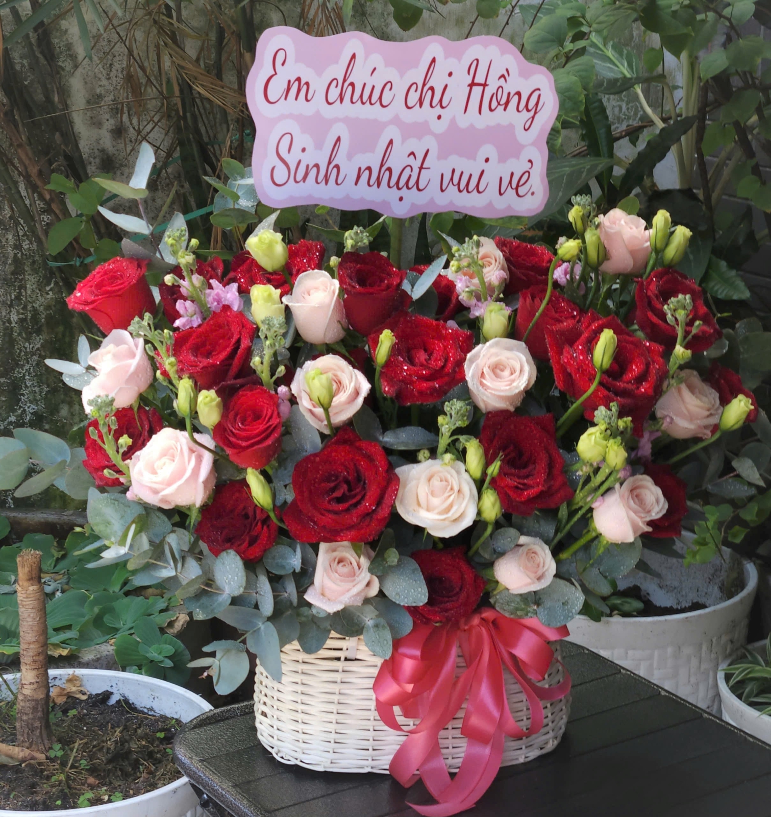 giỏ hoa khai trương giá rẻ TPHCM