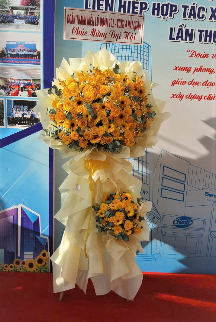 Lẵng Hoa Chúc Mừng Đại Hội Trang Trọng – Mẫu Đẹp, Ý Nghĩa
