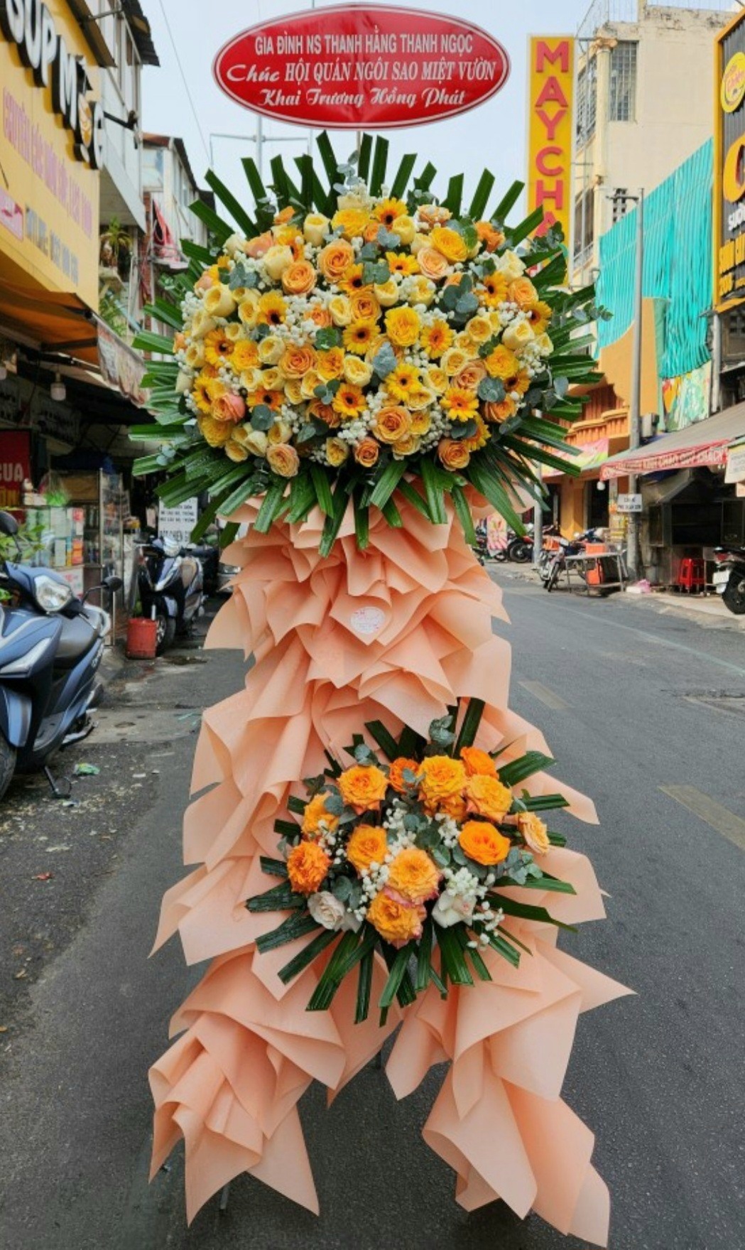 MẪU HOA TƯƠI MỪNG KHAI TRƯƠNG QUẬN 1 TP.HCM 
