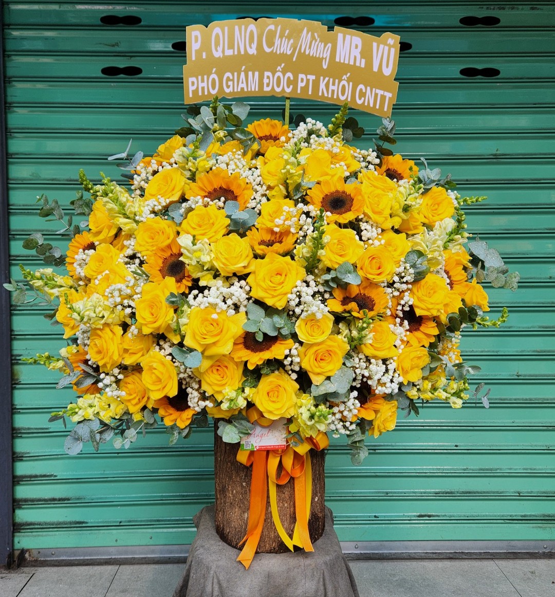 lẵng hoa hướng dương đẹp
