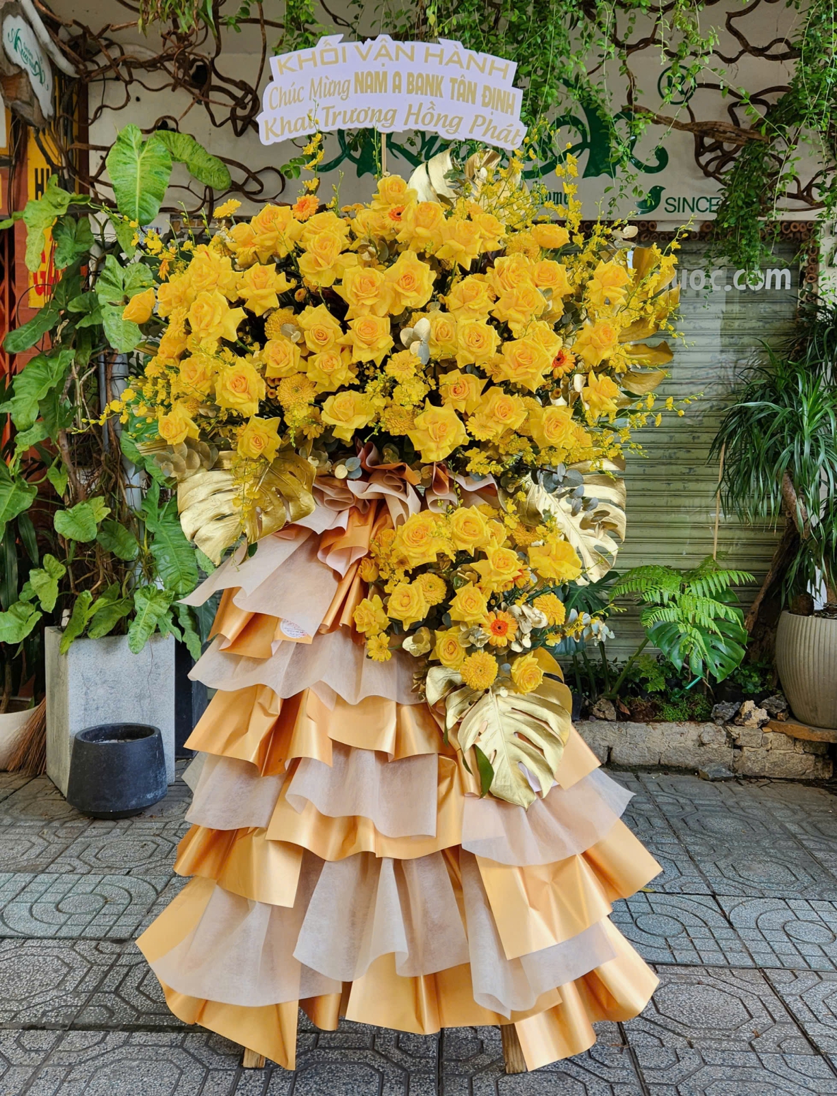 KỆ HOA CHÚC MỪNG KHAI TRƯƠNG PHÁT TÀI 