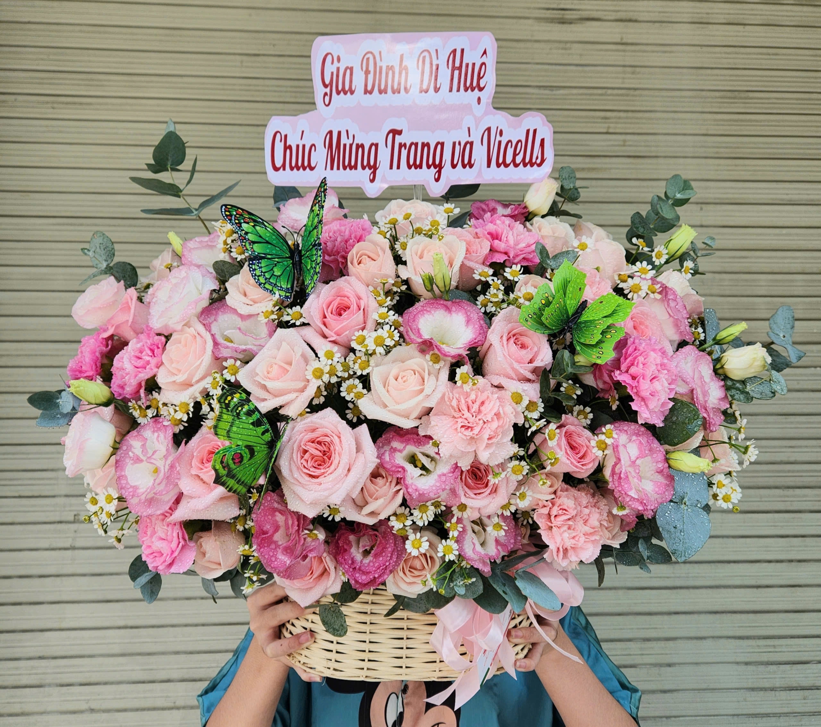 bó hoa tone xanh lá