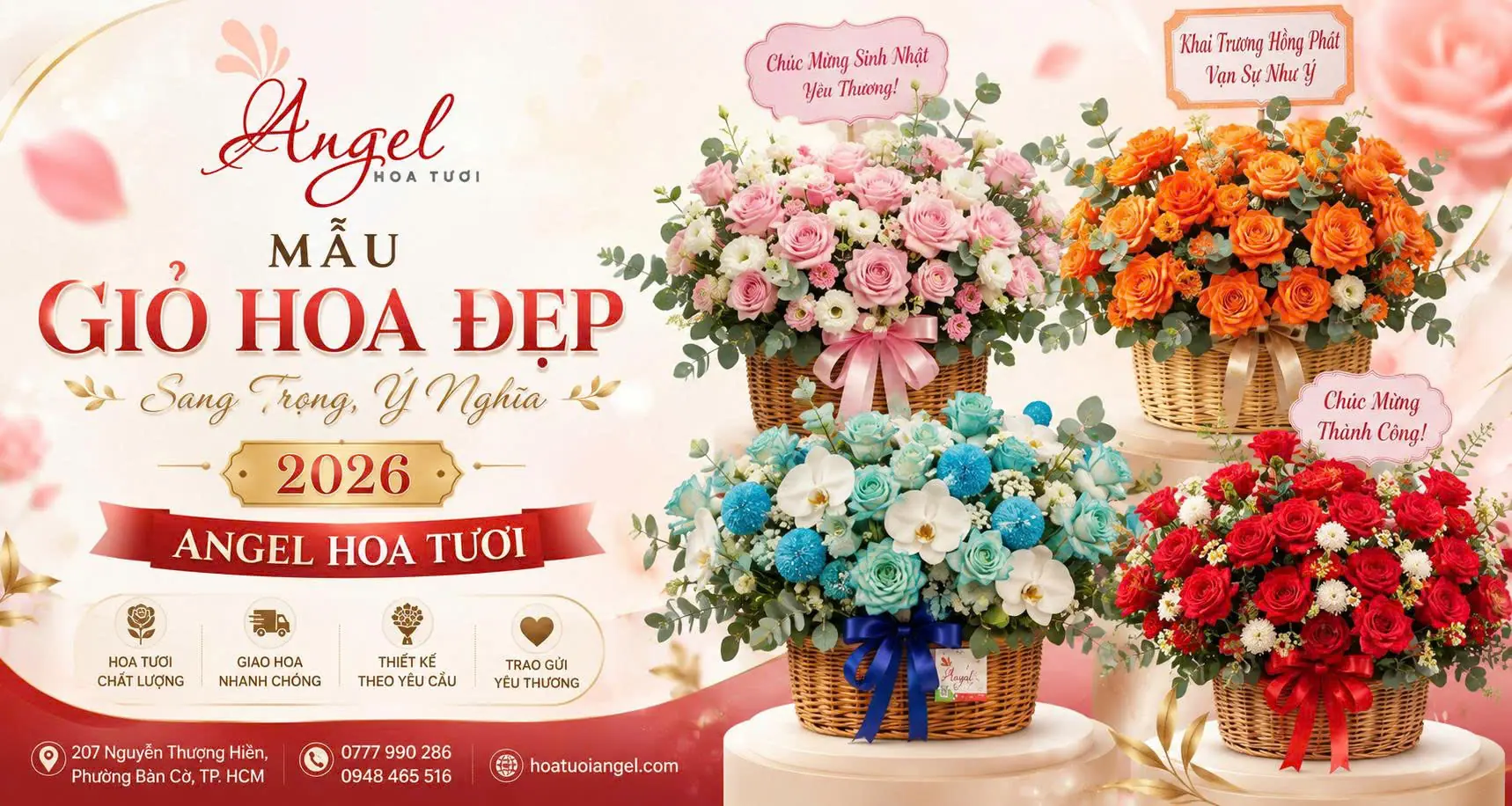 mẫu giỏ hoa đẹp