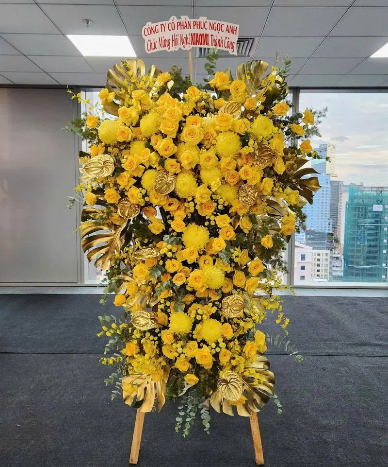 Kệ Hoa Khai Trương Cho Cửa H&agrave;ng Nhỏ | Hoa Tươi Angel