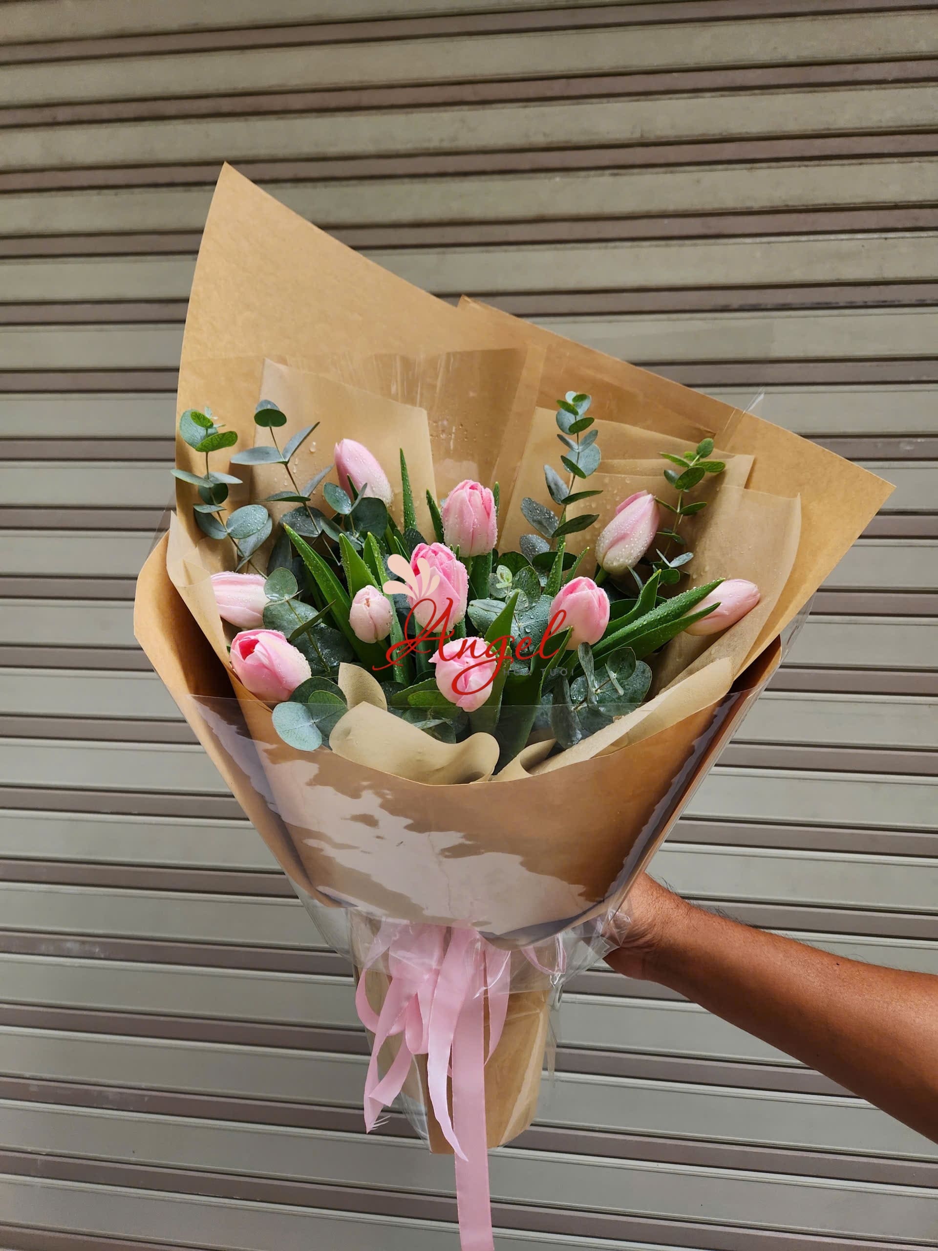 Bó Hoa Tulip 10 Bông Hồng Hàn Quốc Đẹp TP.HCM | Hoa Tươi Angel