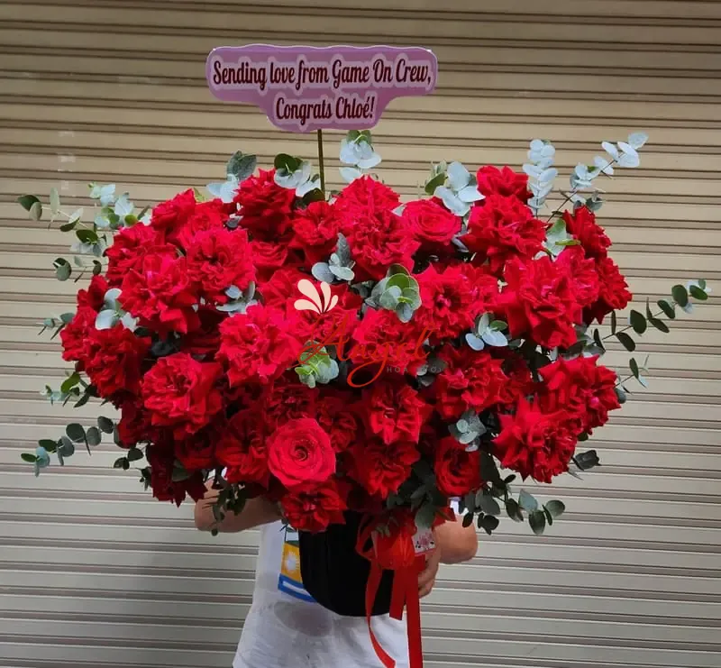 Giỏ Hoa Hồng Đỏ Tặng Khai Trương Sang Trọng TP.HCM | Hoa Tươi Angel 