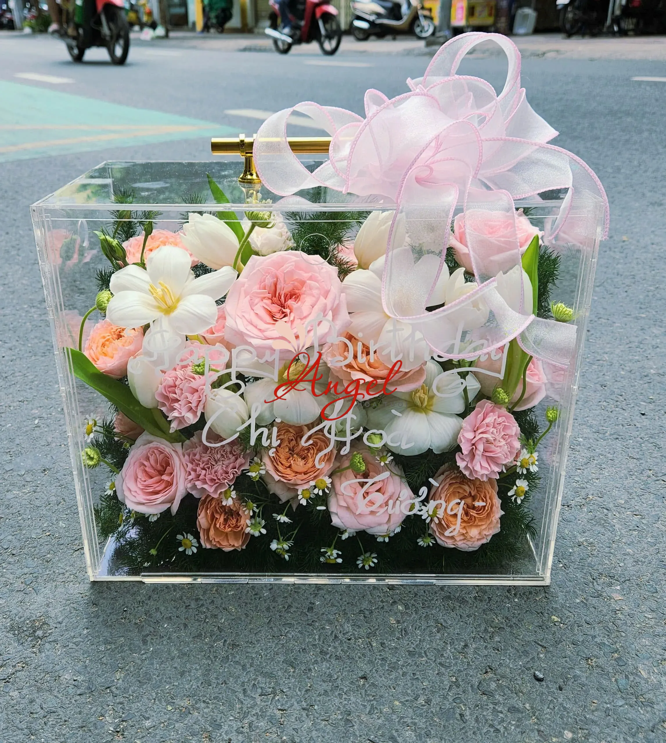 Hộp Hoa Mica Tulip Cao Cấp Tặng Người Yêu TP.HCM | Hoa Tươi Angel