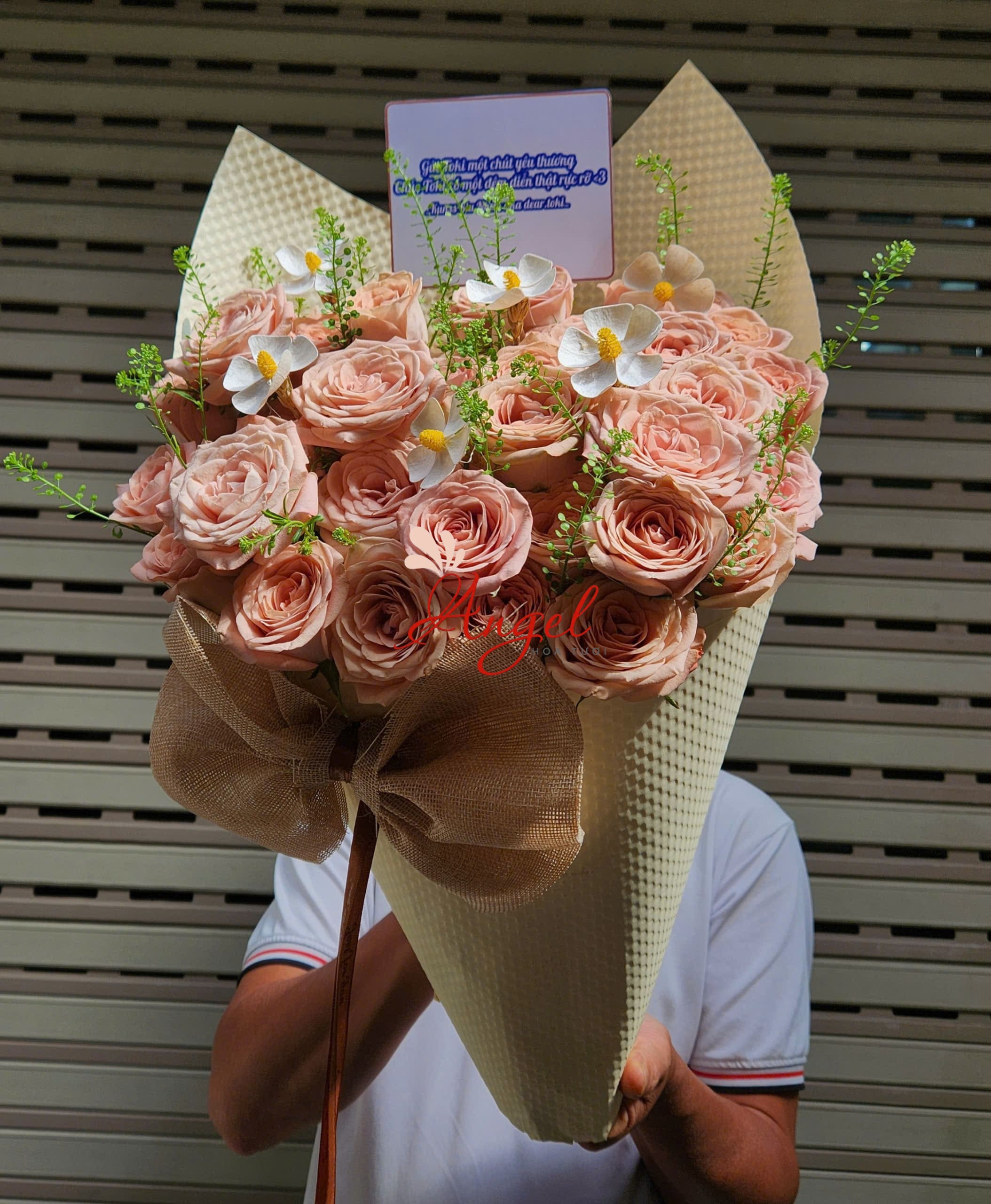 Bó Hoa Hồng Capuchino Vintage Đẹp, Giá Tốt TP.HCM