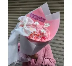 Bó Hoa Hồng Pink Ohara Sinh Nhật Sang Trọng - Shop Hoa Tươi Angel