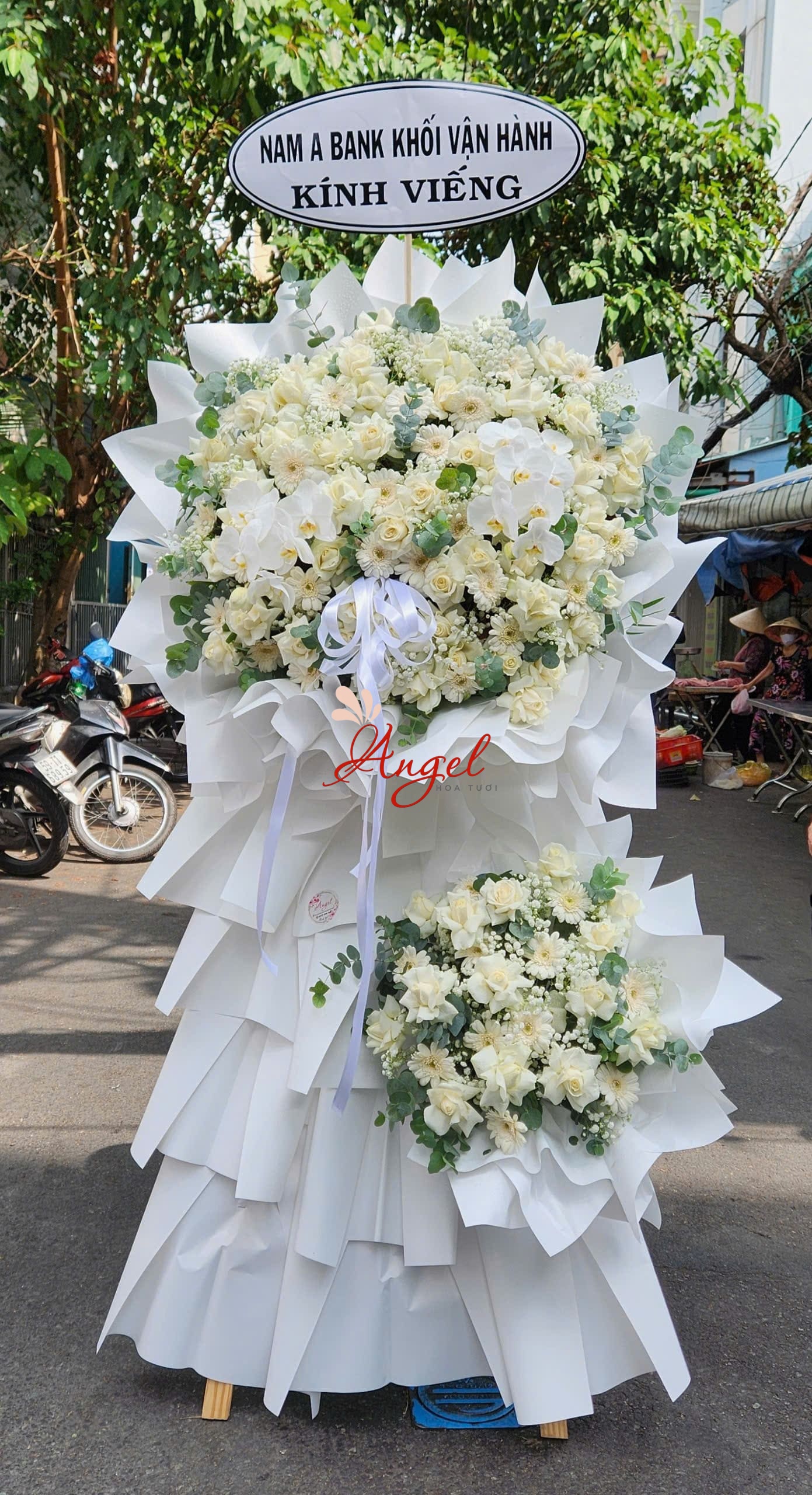 Kệ Hoa Chia Buồn Phường Bàn Cờ TP.HCM | Hoa Tươi Angel