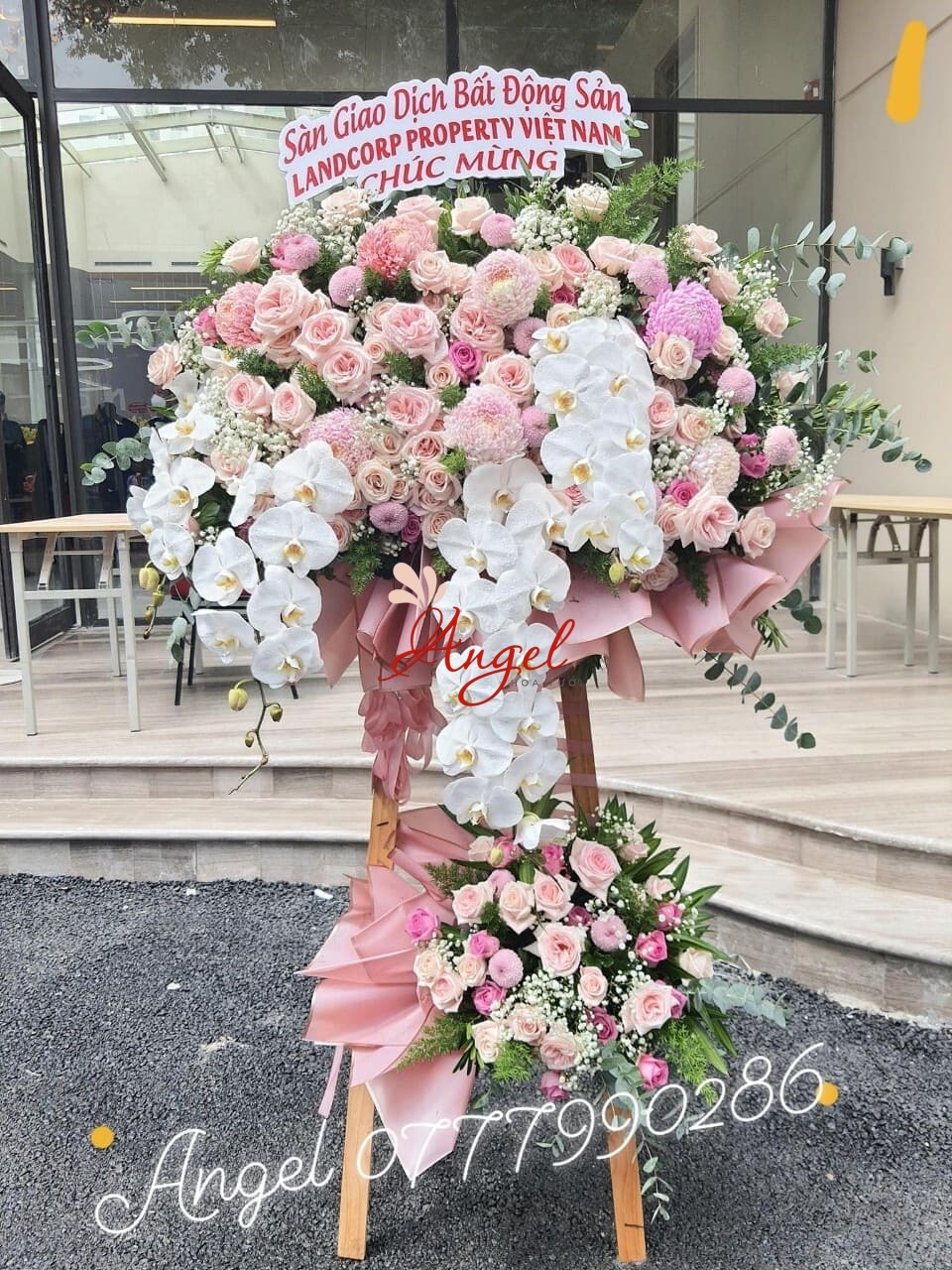 Kệ Hoa Chúc Mừng Đẹp Khai Trương TP.HCM | Hoa Tươi Angel