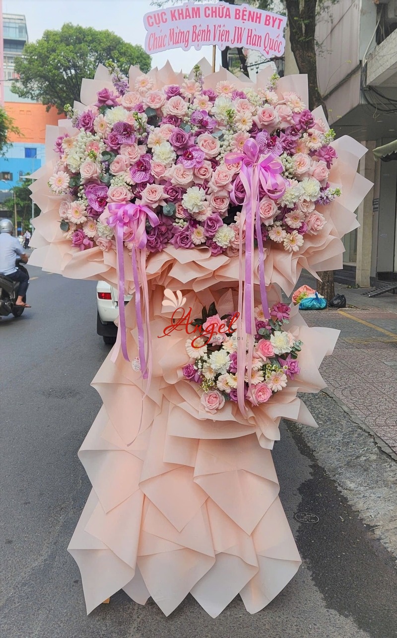 Hoa Khai Trương TPHCM – Kệ Hoa Chúc Mừng Đẹp, Giao Nhanh | Hoa Tươi Angel