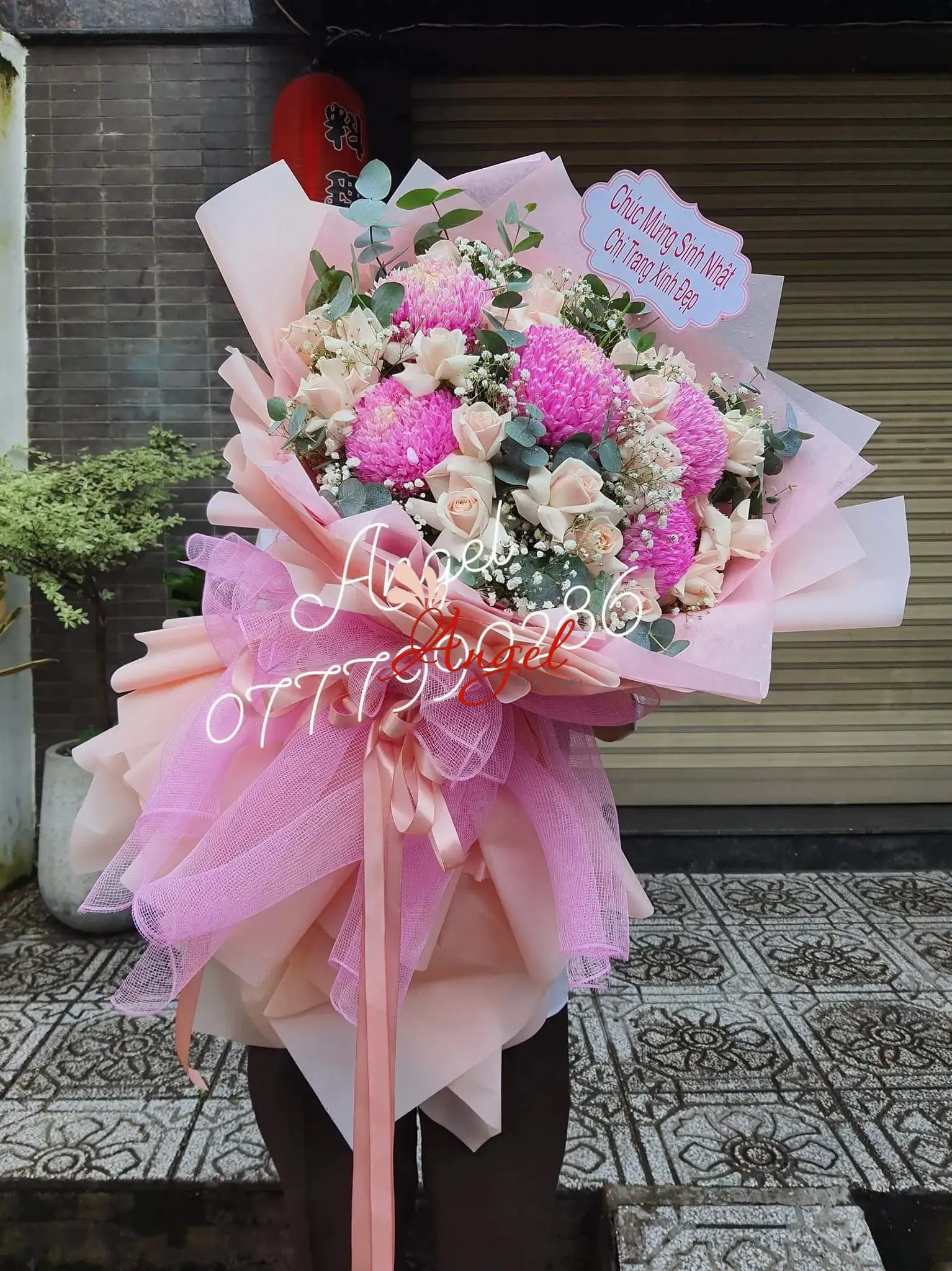 Bó hoa sinh nhật màu pastel