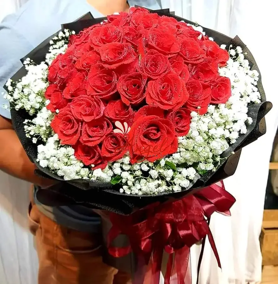 Bó hoa hồng đỏ đẹp, giá tốt tại Hoa Tươi Angel, giao nhanh trong ngày