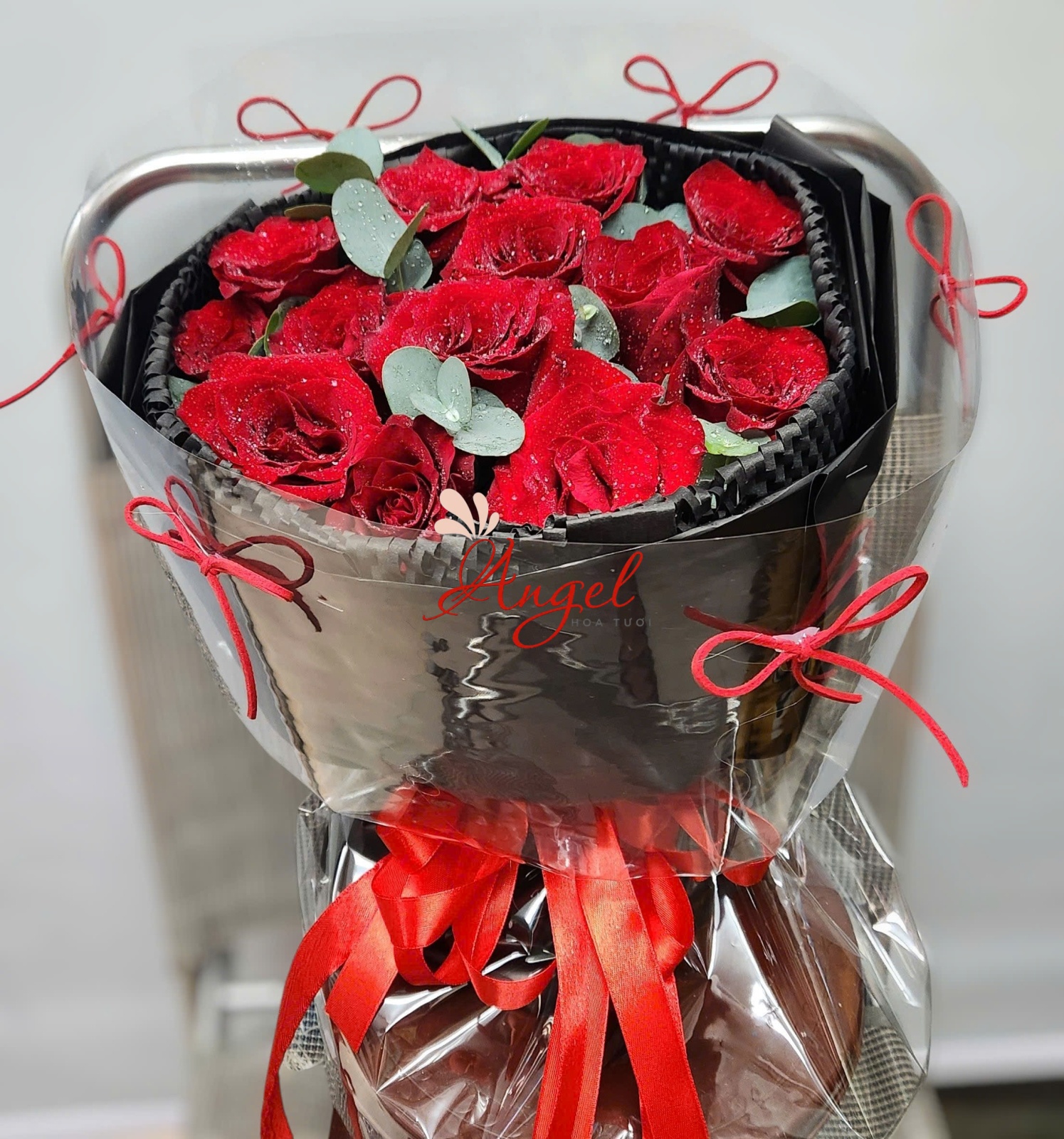 bó hoa hồng đỏ tình yêu vĩnh cửu 