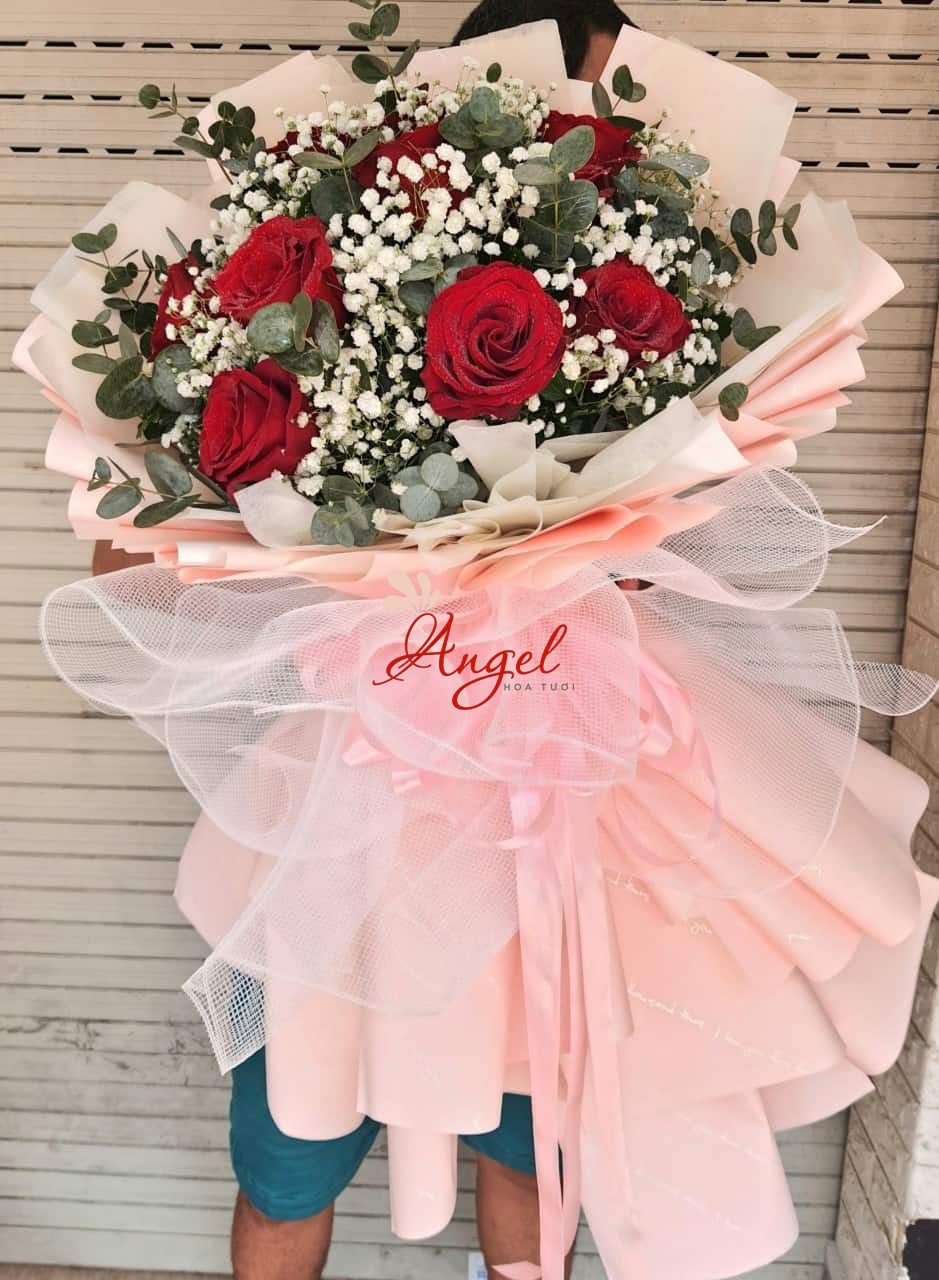 bó hoa hồng ecudor 10 bông