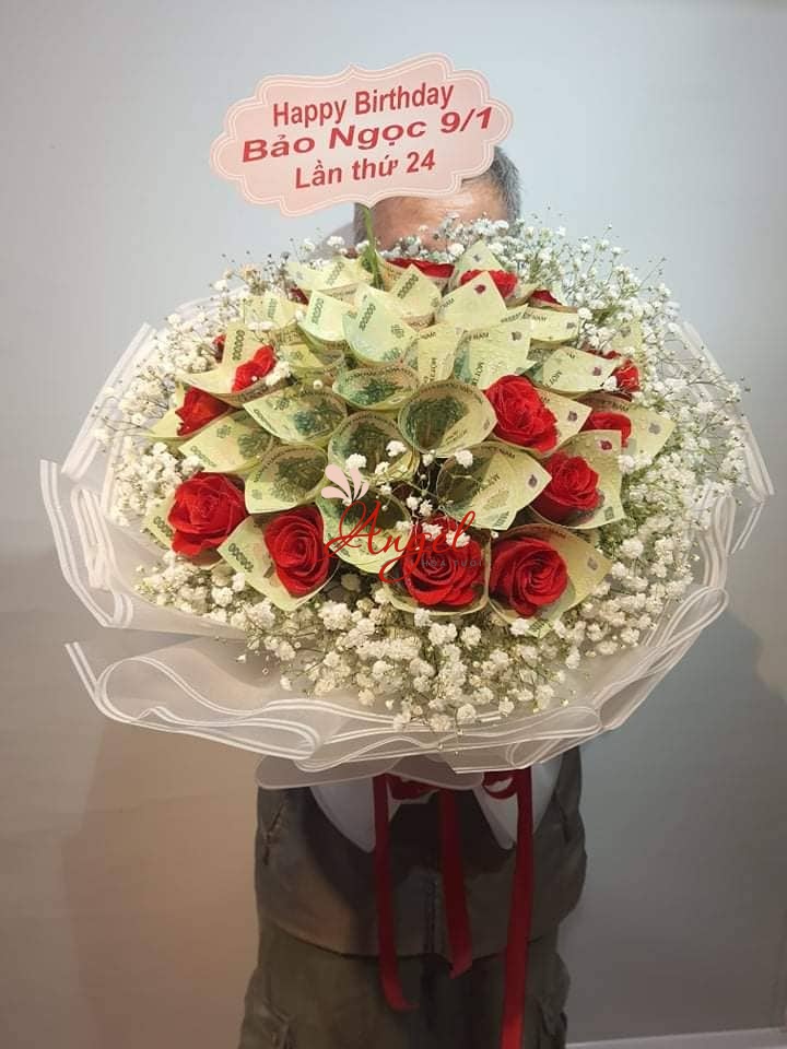 Bó Hoa Tiền 30 Tờ 100k 