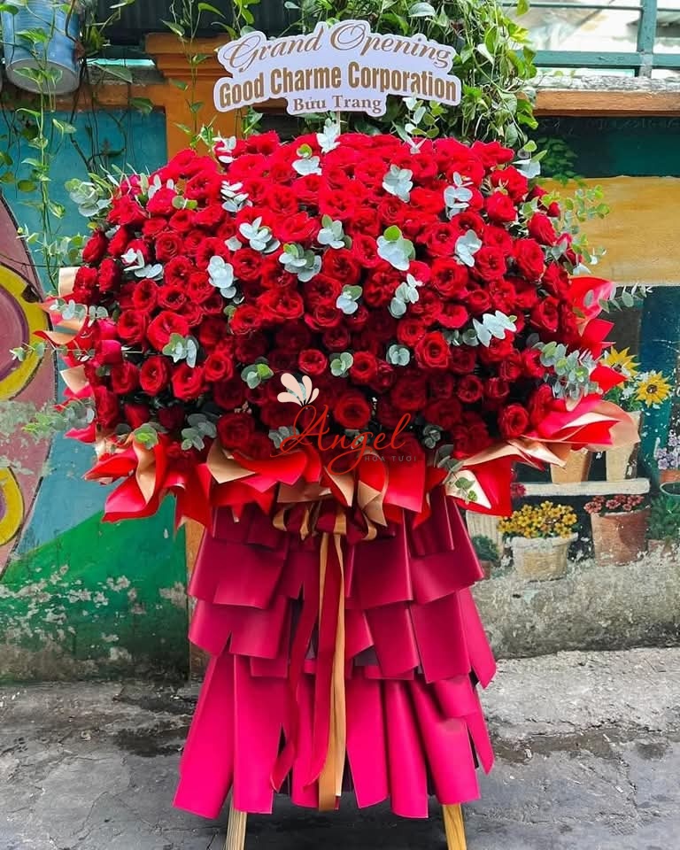 Kệ hoa Chúc mừng đẹp
