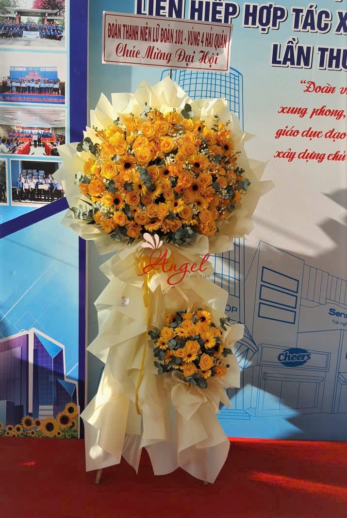 Lẵng Hoa Chúc Mừng Đại Hội Trang Trọng – Mẫu Đẹp, Ý Nghĩa