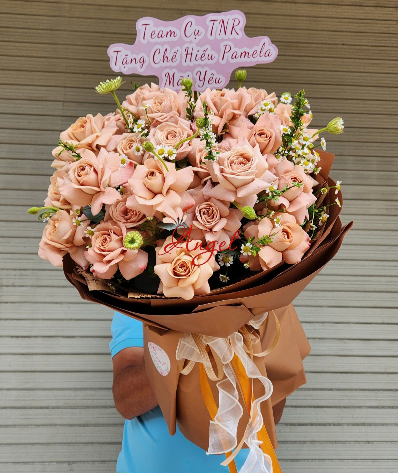 Bó hoa hồng Capuchino đẹp nhất
