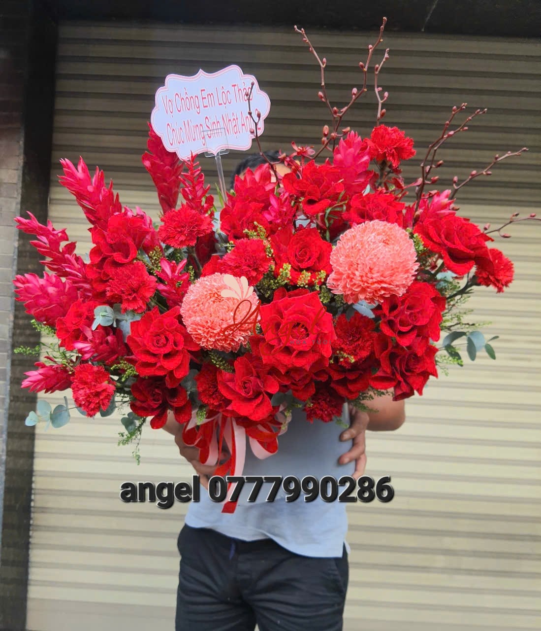 lẵng hoa chúc mừng sinh nhật công ty