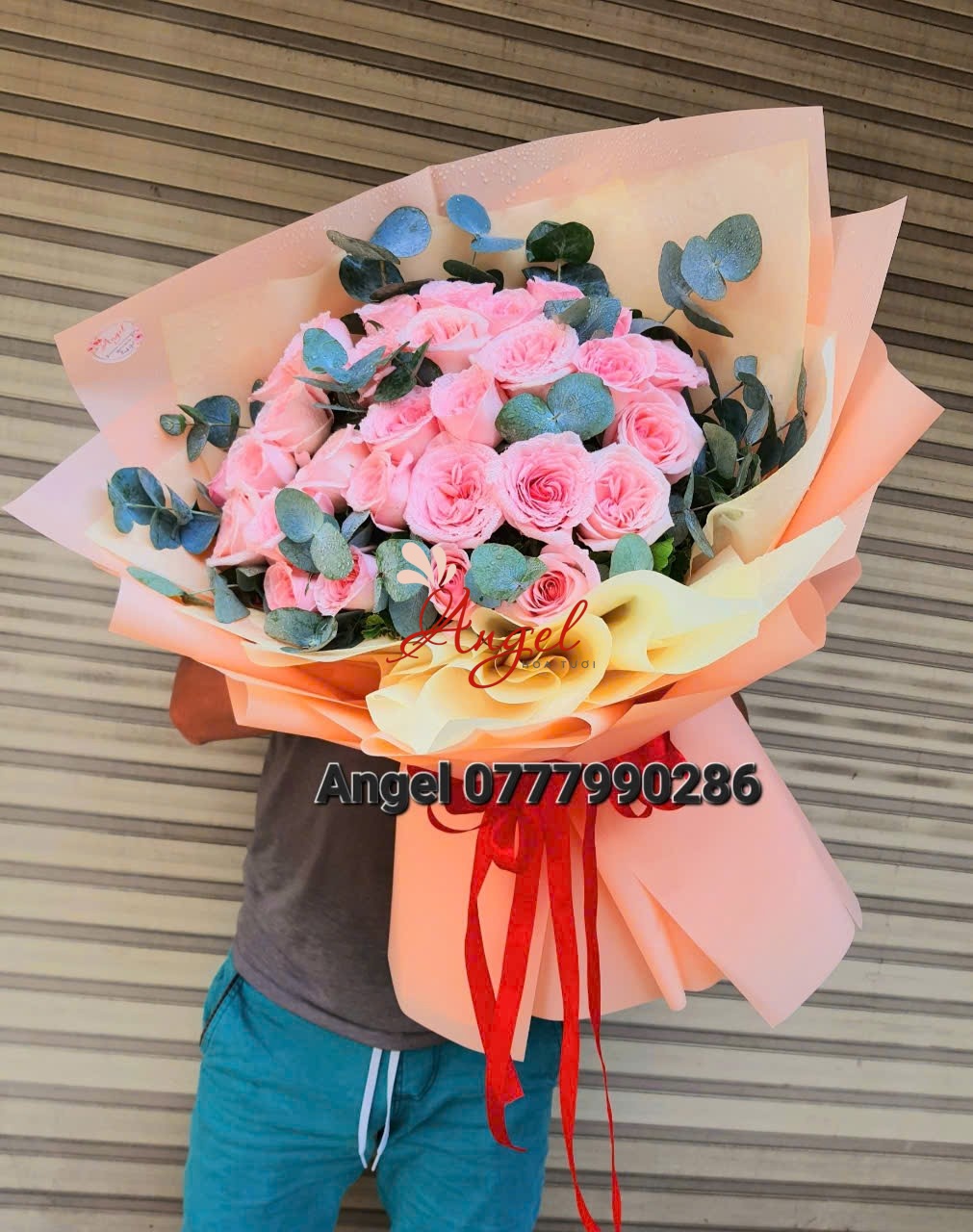 bó hoa sinh nhật màu hồng
