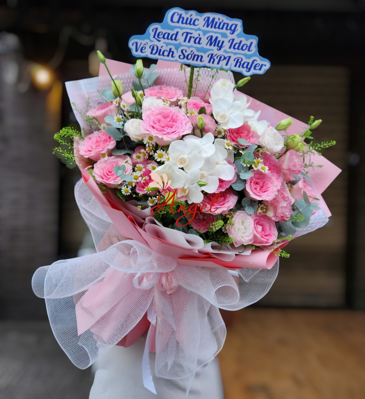 bó hoa sinh nhật đẹp tone pastel 